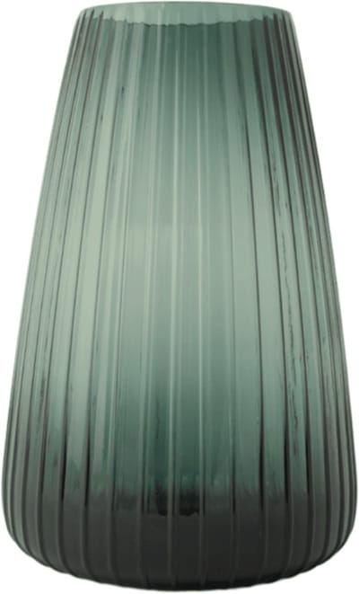 XLBoom DIM 2.0 X-Large Groen – Mondgeblazen glazen vaas met streeppatroon – Verkrijgbaar in Green | Blue | Grey – Tijdloze design vaas door Ann & GJ