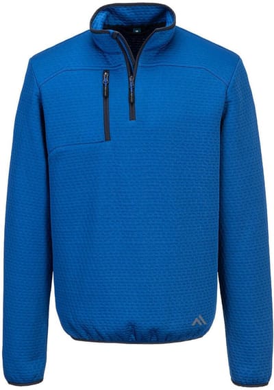 Portwest KX3 Sport Textured Sweatshirt met 1/4 rits KX376 - Kwartsblauw - L