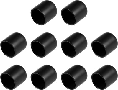 20 Stuks Rubber Einddoppen - Ronde Beschermers voor Buiten, Geschikt voor Schroefdraad, 15mm ID, Zwart