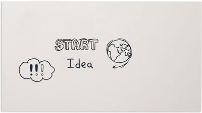 Smit Visual Whiteboard zonder rand - 98 x 198 cm