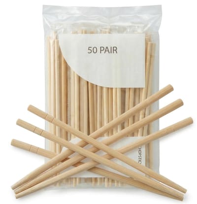Dailygoods- Eetstokjes 50 Paar - 19,5 cm - Houten Eetstokjes - Voor Sushi/Ramen - Lichtgewicht - Gripvast - Voor Dagelijks Gebruik - Sushi Stokjes