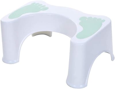 Toilet Kruk - Hulpmiddel Badkamer - Optimale Houding - Verdikt Antislip PP - 44.5x21x27cm - Groen