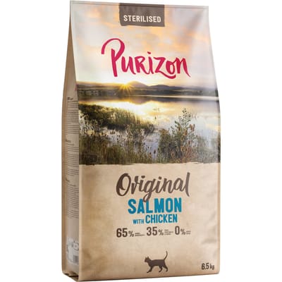 Purizon Gesteriliseerde Adult Zalm met Kip - graanvrij - Nieuw Recept Dubbelpak 2 x 6.5 kg
