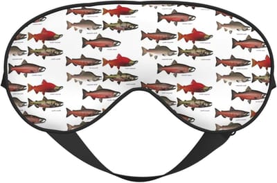 Zacht Slaapmasker - Comfortabele Blinddoek - Ontspannen Slapen - Blokkeert 99% Licht - 20 x 10 cm - Zalmprint