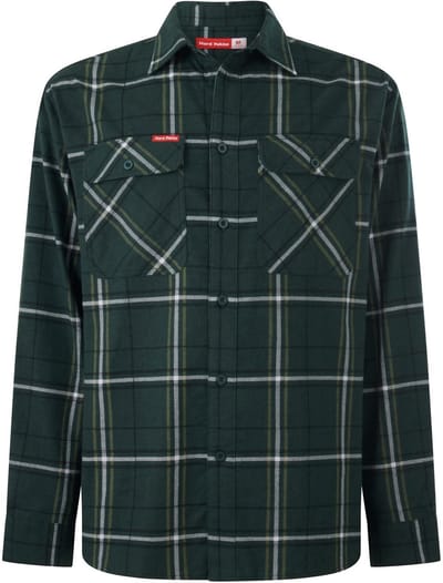 Hard Yakka Core Flanellen Overhemd | Groen - App Shirts - Maat L -