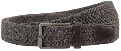 Landley Elastische Riem Gemêleerd – Unisex Luxe Gevlochten Stretch Riem zonder Gaatjes – Dames / Heren - Bruin - Lengte totaal 100 cm / Riemmaat 85