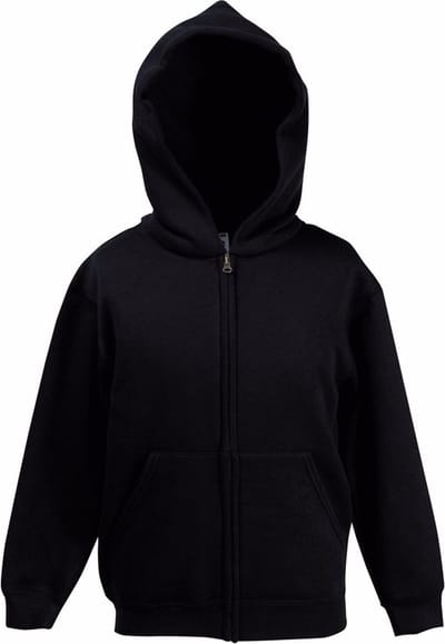 Zwart katoenmix vest met capuchon voor jongens 116 (5-6 jaar)