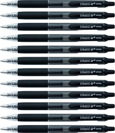 Penac Inketti - Gel-ink balpen - 0.7mm - Zwart - 12 Pack