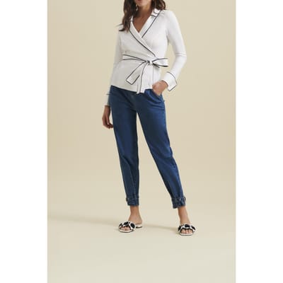 Anne Fontaine Julen Black/white Size: 46 | Long-Sleeved Tops Outlet | Dames | Wit