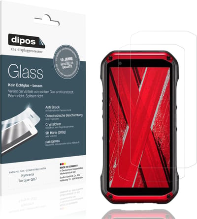 dipos – 2x Pantserfolie geschikt voor Kyocera Torque G07 | 9H Screenprotector