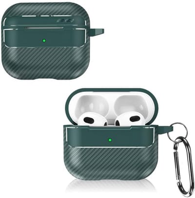 Beschermhoes voor AirPods 3 met Karabijnhaak, Schokbestendig en Draadloos Opladen