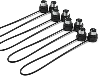 CME DIN5 MIDI Kabelset - 4-Pack - 30 cm - Low Profile 5-Pin DIN MIDI Kabels - Zwart