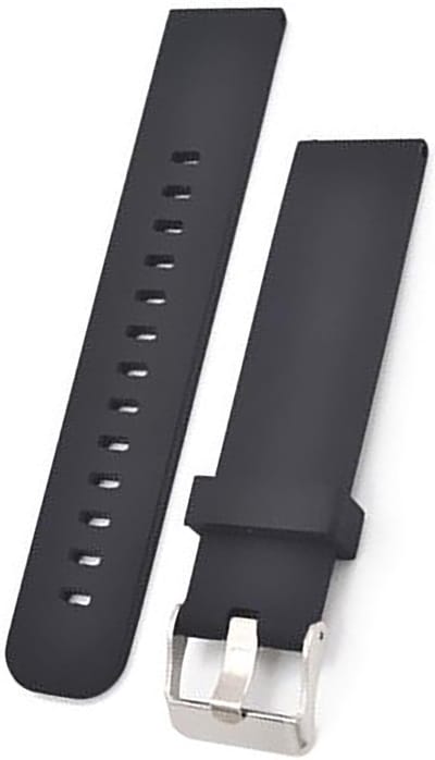Horlogeband van Siliconen voor Withings Move ECG | 18 mm | Horloge Band - Horlogebandjes | Zwart
