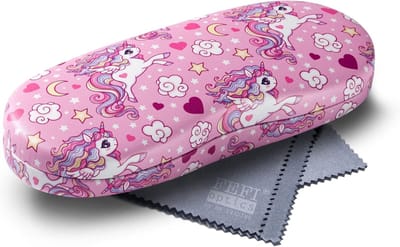 Kinder Brillenhoesje - Harde Etui - Veilig Opbergen - Inclusief Poetsdoek - Vrolijke Motieven