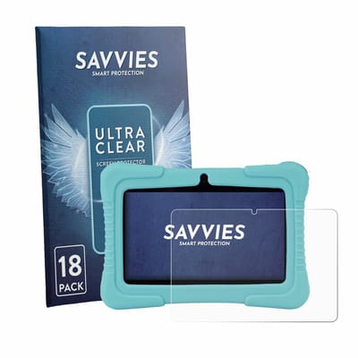 Savvies - Screenprotector voor SaveFamily Kids Tablet 7" - Folie Beschermfolie transparant 18 Stuks