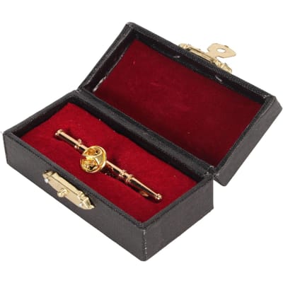 Broche Musicale Élégante Exquise Métal Couleur Or Belle Broche Instrument de Musique pour Fête black