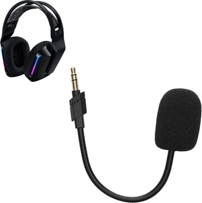 kwmobile microfoon voor gaming headset - geschikt voor Logitech G733 - 10 cm - In zwart