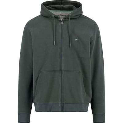Fynch-Hatton Vest Hooded Sweat Cardigan Dark Ivy / male