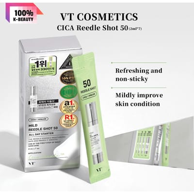 VT COSMETICS CICA Reedle Shot 50 shot100  50ml/1.69fl.oz Shot 50 (2ml/0.06 fl.oz.*7)
