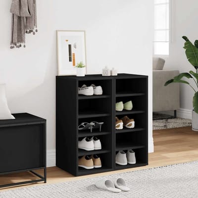 vidaXL - Schoenenkasten - 31,5 - x - 35 - x - 70 - cm - Zwart