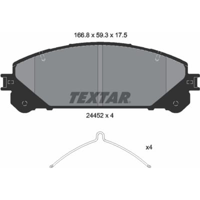 Remblokset TEXTAR 2445201, voor