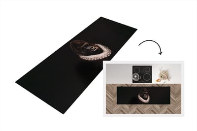 Keukenloper - Loper keuken - Aap - Schilderij - Dierenkop - 150x50 cm - Keukenloper vinyl