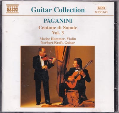 Centone di Sonate vol.3 - Nicolò Paganini - Moshe Hammer (viool), Norbert Kraft (gitaar)
