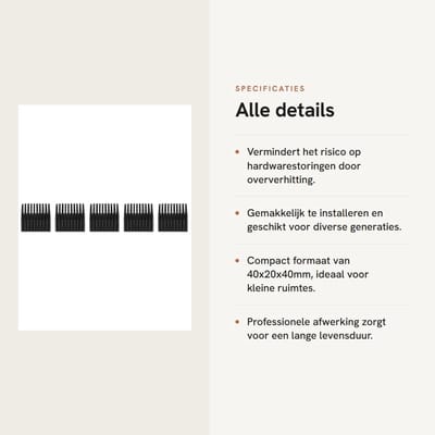 Dailygoods- Heatsink Aluminium 40x20x40mm - Koellichaam - Radiator