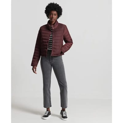 Superdry Studios Boxy Fuji Jas Rood L Vrouw