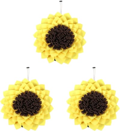 Honden Snuffelmat - Puppy Speelgoed - Honden Trainen - Verbetert Reukvermogen - 3 Stuks 38 cm - Geel
