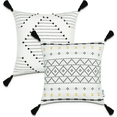 Kussensloop Chino wit 45x45 cm, 2 stuks