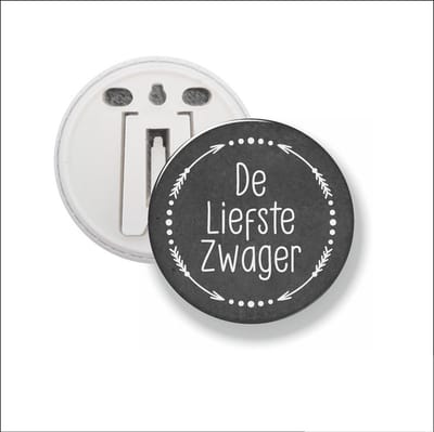 Button Met Clip 58 MM - De Liefste Zwager
