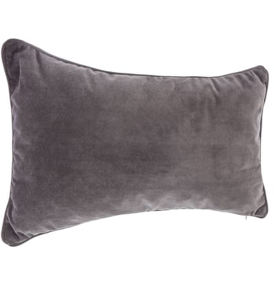 Kussen met afneembare overtrek, polyester, antraciet, 50 x 30 cm