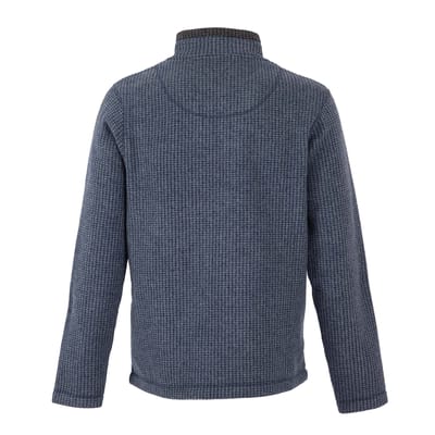 Weird Fish Heren Newark Grid Eco Friendly Quarter Zip Fleece Top (Marine)