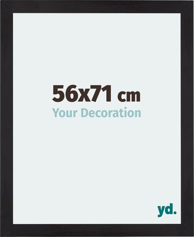 Your Decoration - Fotolijst 56x71 cm - MDF - Zwart Houtnerf - Mura