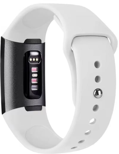 Wit siliconen Bandje geschikt voor Fitbit - Fitbit Charge 3 Sportbandje - Wit - S/M - Horlogeband - Armband -Polsband - Stappenteller - CHPN