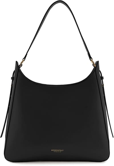 SEIDENFELT MANUFAKTUR schoudertas Arvaja Hobo Bag Black zwart