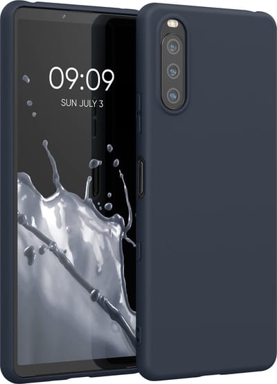 kwmobile telefoonhoesje geschikt voor Sony Xperia 10 III - Hoesje voor smartphone - Back cover in bosbesblauw