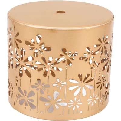 Metalen Kaarsenhouder IJzer Rond Hol Uit Decoratieve Kaarskooi voor Tafelstuk Schouw beige
