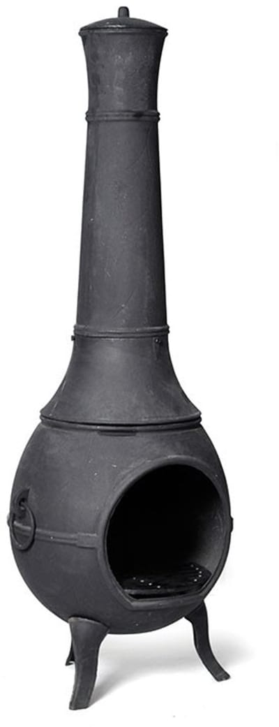 Gietijzeren buitenhaard rond diameter50x124 cm tuinmeubel Buitengew...