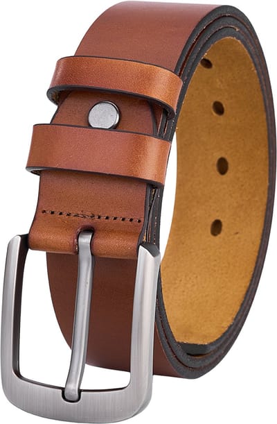 De Lederwaren Ambacht - Rundleer Riem - Heren - Cognac - Maat 100