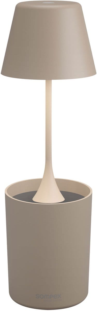 Sompex tafellamp | PEEKY | Zand | Oplaadbaar | Accu / De nieuwe PEEKY oplaadbare lamp van Sompex creëert niet alleen een gezellige sfeer maar ondersteunt ook actief de plantengroei met zijn speciale Plant-Growing-Light / oplaadbaar / dimbaar / accu