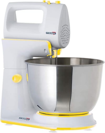 Keukenmachine met kom - Mixer deeg - Bakken en mixen - 5 snelheden - 3 liter kom - Zilverkleurig
