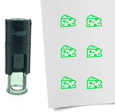 CombiCraft Stempel Kaas 10mm rond - Groene inkt
