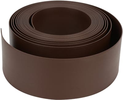 Borderrand op rol - 1000 x 14 x 0.2cm Bruin - DIY Borderrand Gazonrand - Tuinafboording flexibel - PE kunststof Bloembedomranding - Tuinranden