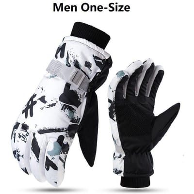 Gants d'hiver pour snowboard et ski unisexe antidérapants à écran tactile imperméables pour moto et cyclisme en polaire chauds pour sports de neige gray