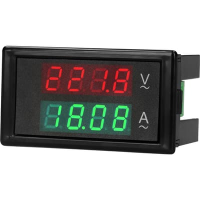 AC 80-300V 100A Digitale Voltmeter Ampèremeter Ampèremeter Meter Groen Rood LED Amp Dubbele Weergave AC zwart