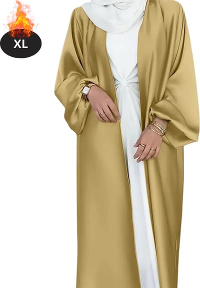 Bovista Islamitische Kleding - Djellaba Dames - Moslim Kleding - Arabisch Dames Kaftan - Alhamdulillah - Goud XL
