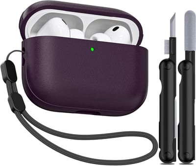 Beschermhoes voor AirPods Pro 3 (2025) met Lanyard en Reinigingsset, Volledige TPU Bescherming, Draadloos Opladen en LED Indicator
