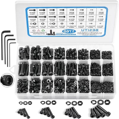 Schroeven Assortiment Kit - Metaalbouten Set - Reparatie & Hobby - Klasse 12.9 Legering - M2 M3 M4 M5 - Zwart
